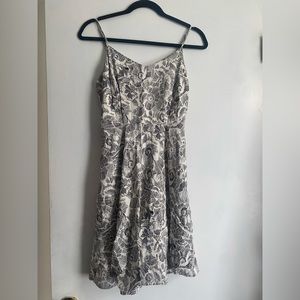 Black & cream flower sundress